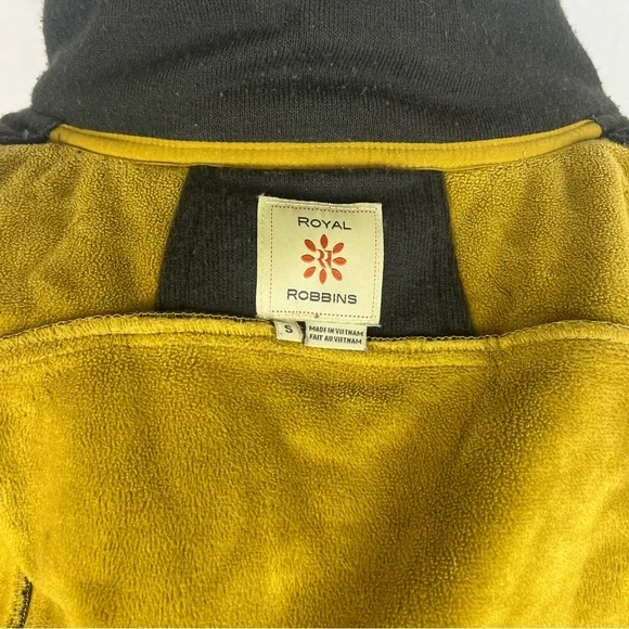 Royal Robbins brown grey full zip hooded knit jacket SZ S - Picture 7 of 11